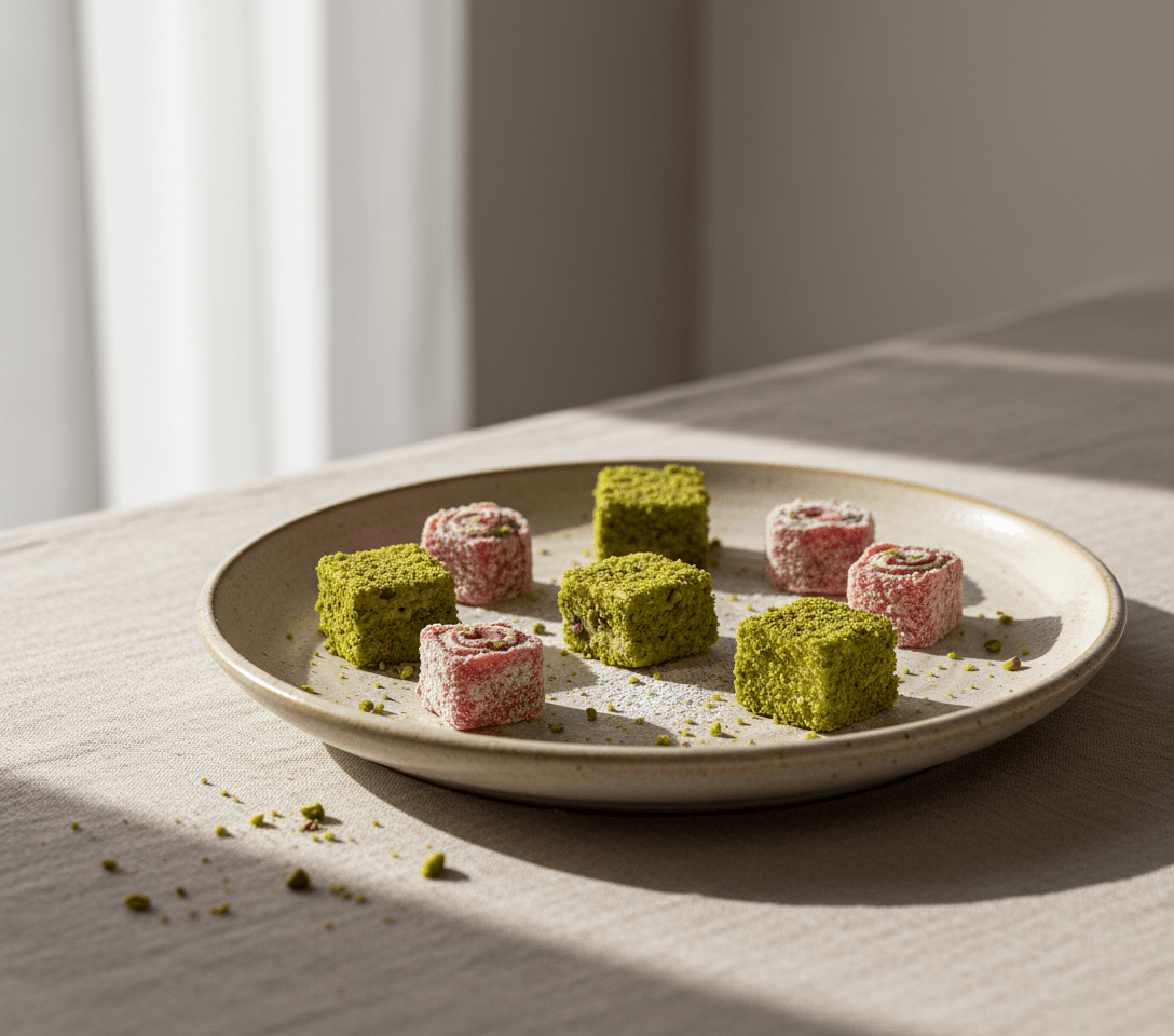 Carsibasi Premium Assorted Turkish Delight (Pistachio & Rose) - 180g Gift Box - TryAladdin