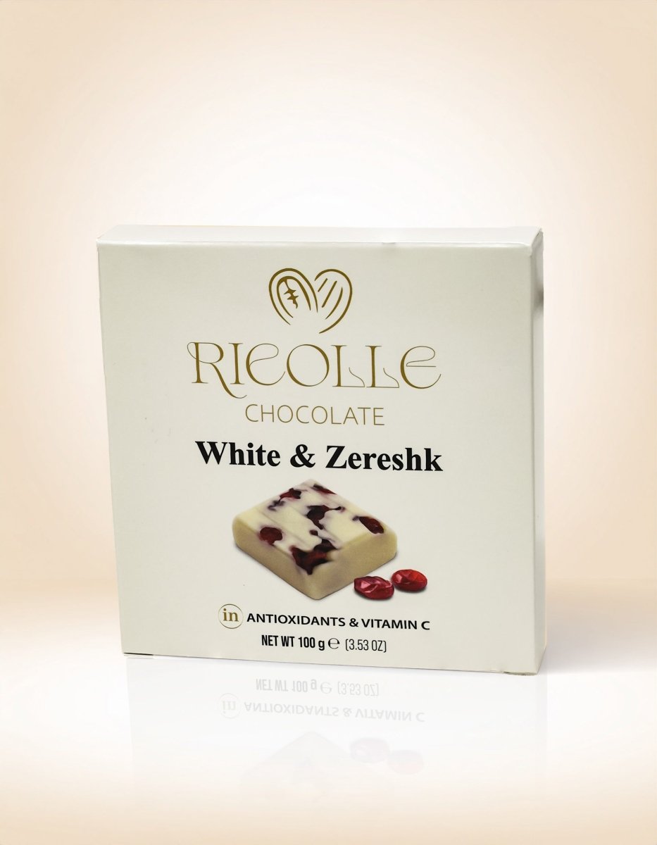 Ricolle White Chocolate with Zereshk Grape - 100gr - TryAladdin