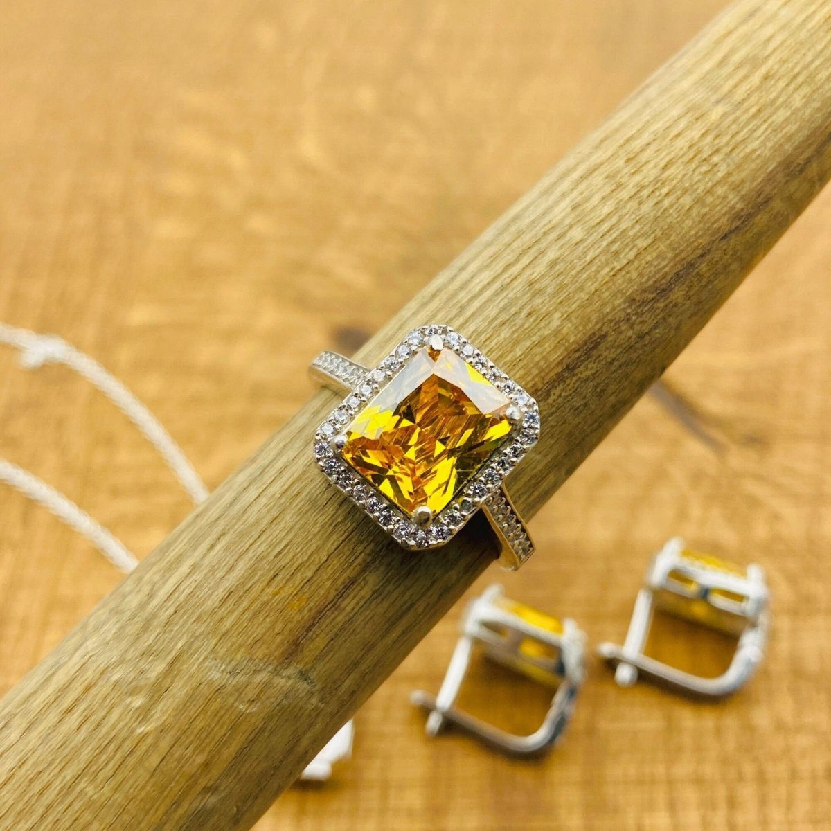 Women's Citrine Stone Jewelry Set - TryAladdin