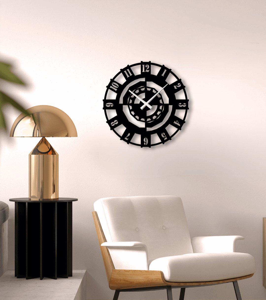 NR Dizayn | Decorative Metal Wall Clock with Mechanical Motifs - TryAladdin