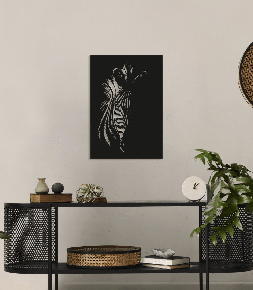 NR Dizayn | Zebra Themed Decorative Metal Wall Art - TryAladdin