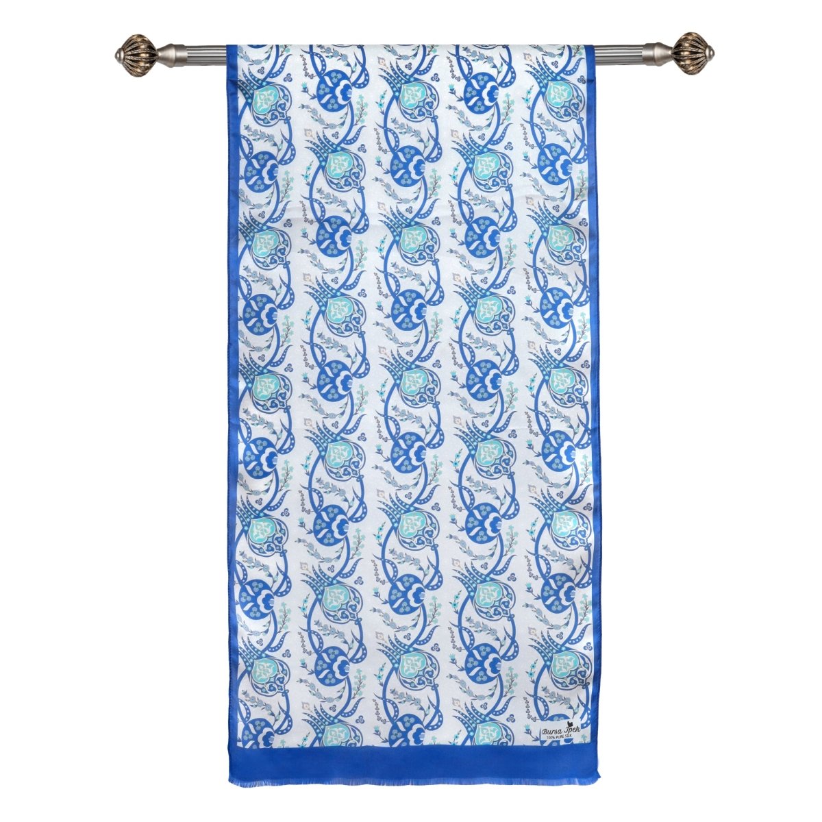 Sirali Lale Breathable Silk Scarf in Ink Blue Color - TryAladdin