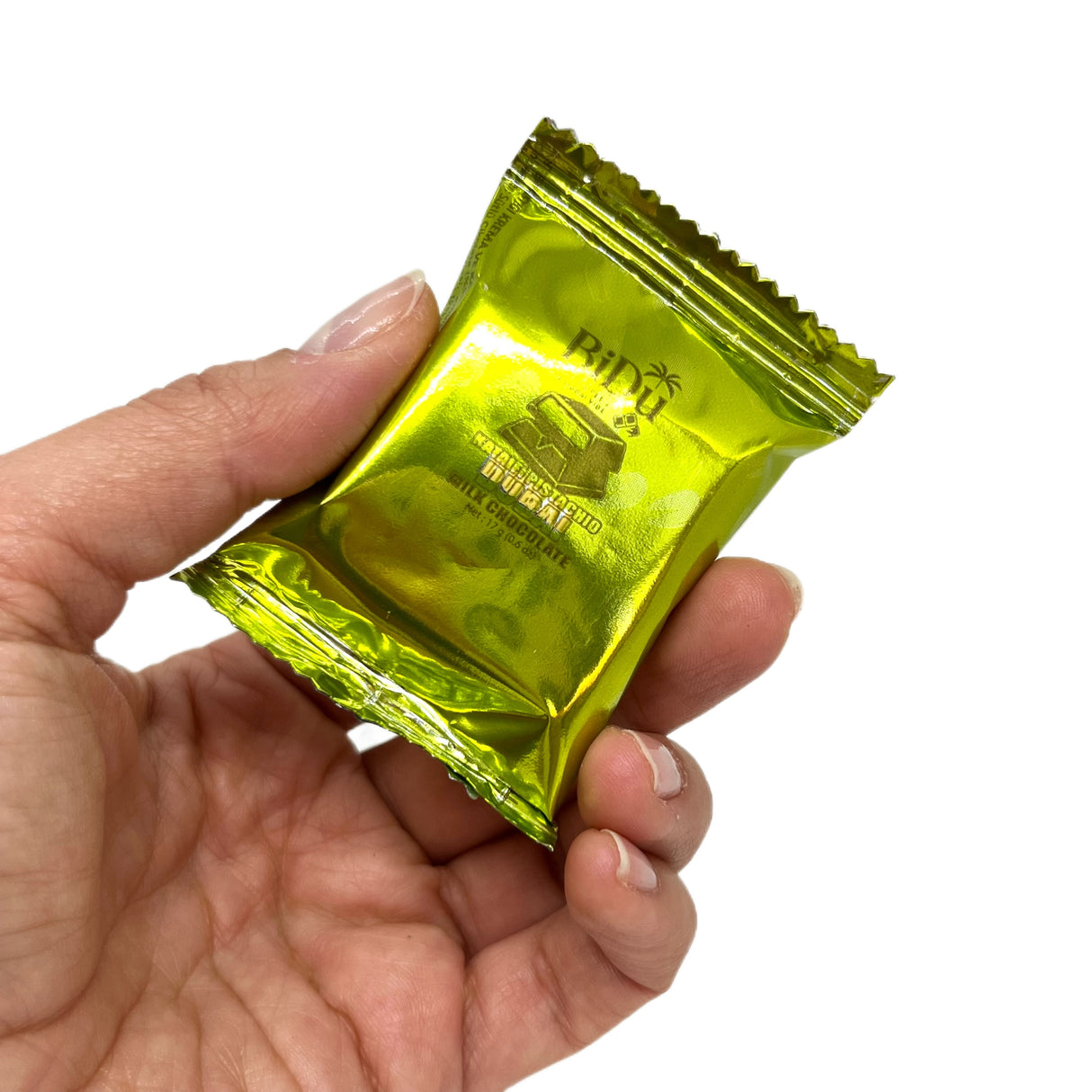 BiDu Chocolat au lait style Dubaï premium avec pistache et blé soufflé - 17g