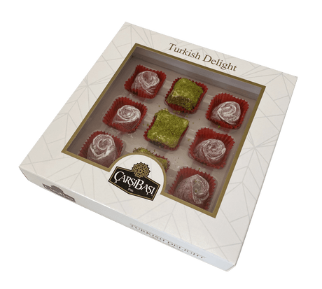 Carsibasi Premium Assorted Turkish Delight (Pistachio & Rose) - 180g Gift Box - TryAladdin