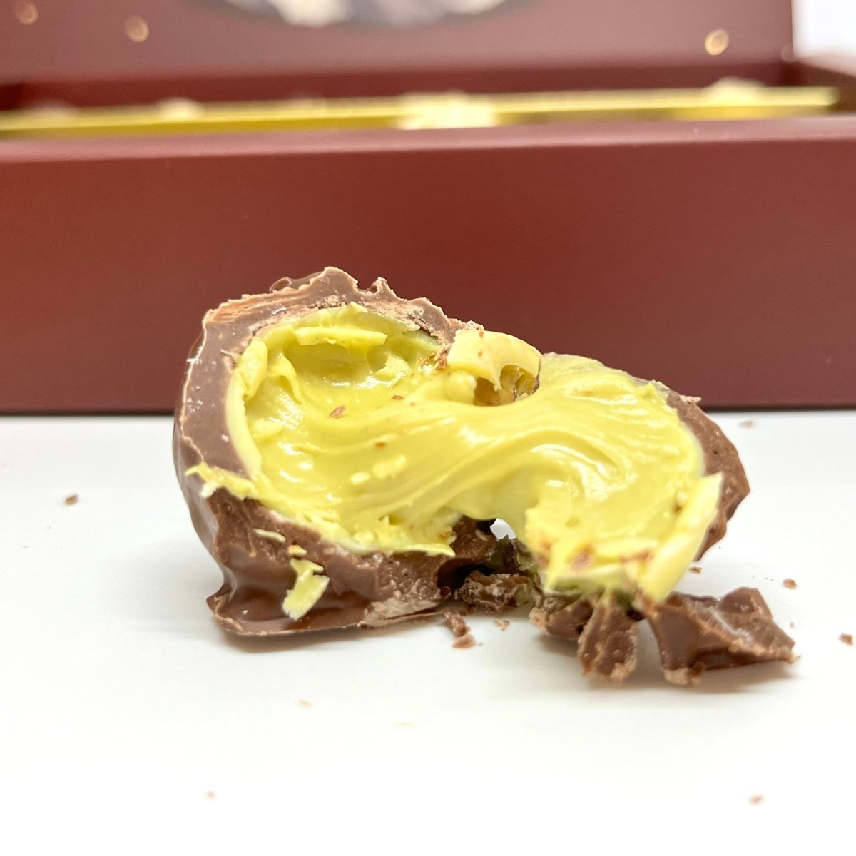 Ema Chocolate Milk and White Chocolate Truffles With Dubai Filling - 250g - TryAladdin