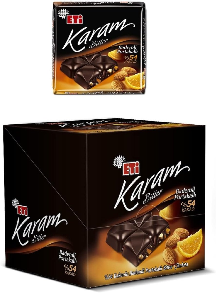 Eti Karam 54% Bitter Chocolate With Almond & Orange - 60g - TryAladdin