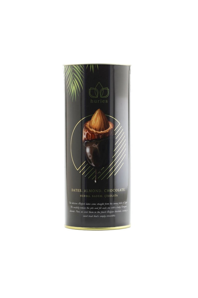 Huries Premium Almond - Stuffed Dark Chocolate Dates - 200g Tube - TryAladdin
