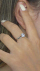 Taki | Solitaire Sølvring, Gave til Valentinsdag, Kone, Mor