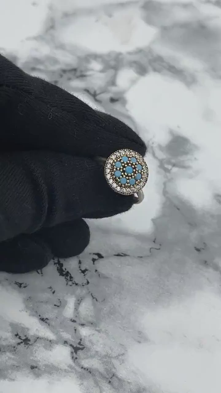 Istanbul smykker | Turkis Ottoman Stil Håndlavet Sølvring
