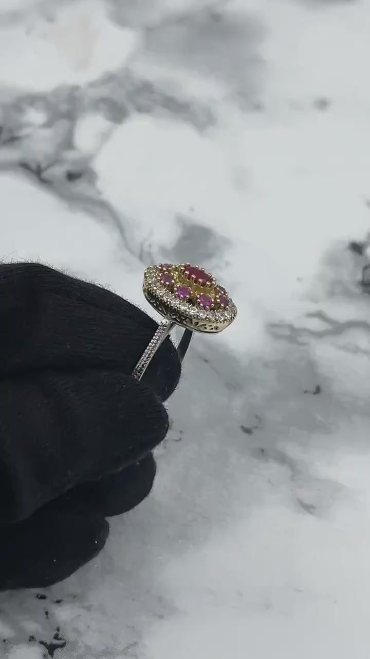 Istanbul smykker | Ruby Ottoman Style Håndlavet Sølvring