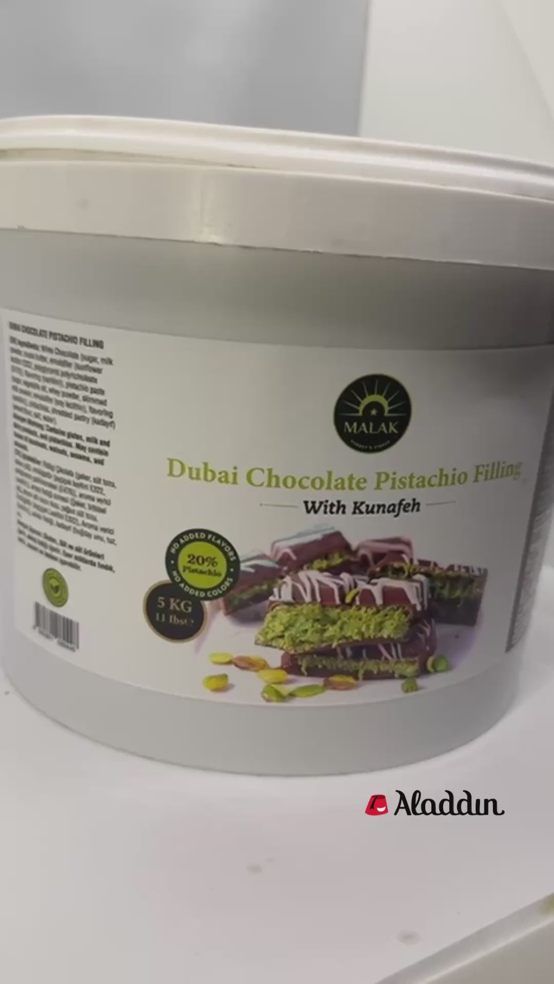 Dubai Chocolate Pistachio Filling with Kunafeh - 20% Pistachio (11 lb | 5kg)