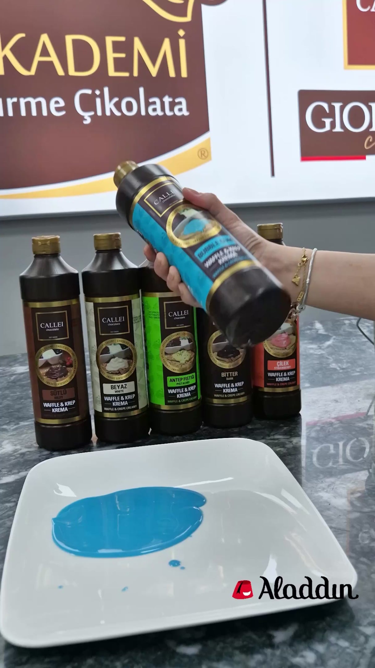 Crème de chewing-gum Calleï pour gaufre, crêpe et desserts 1000gr