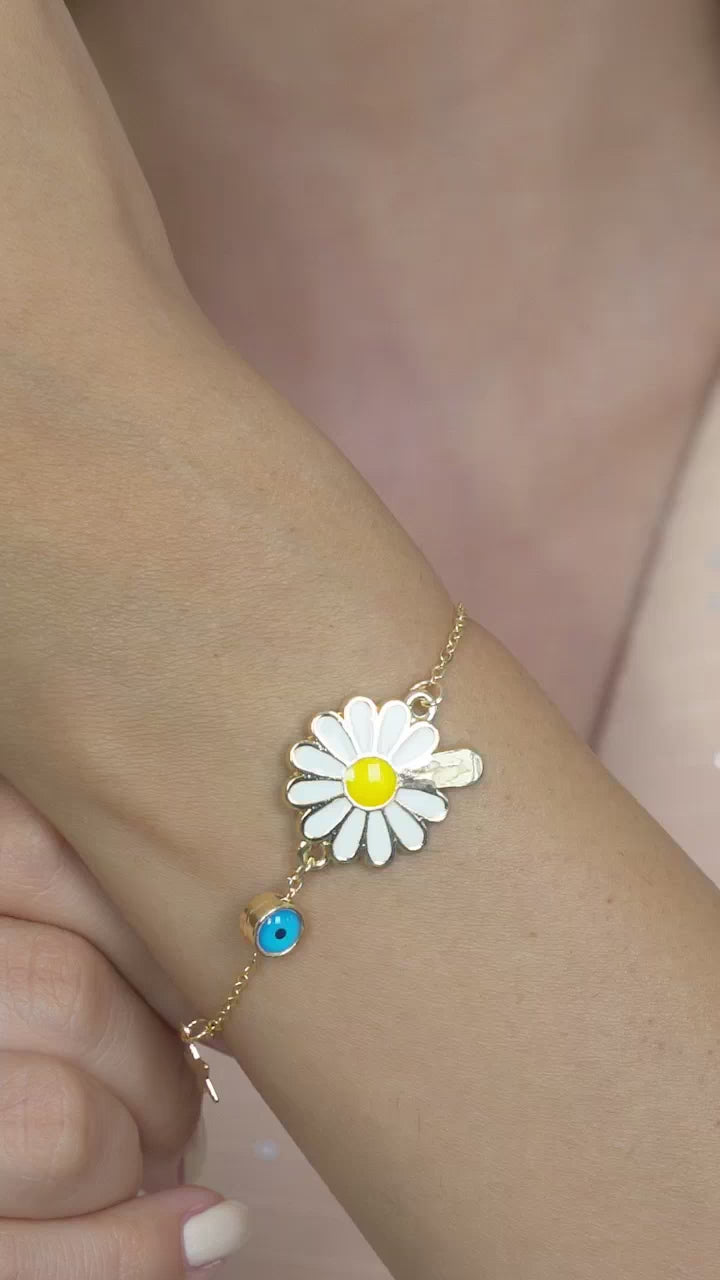 Taki | Personliggjort Nazar Ondt Øje Daisy Armbånd